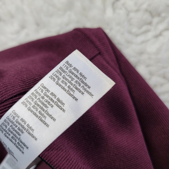 SPANX Micro Rib Knit Control Top Skimmer Leggings Rich Plum Purple 7/8 Medium - Picture 3 of 9